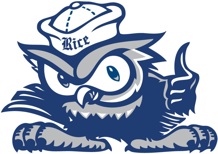 Rice Owls 2010-2016 Mascot Logo iron on paper